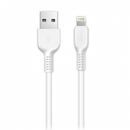 Кабель Lightning Hoco X13 Easy 2.4A 1m White