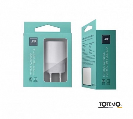 СЗУ Vespa  2 USB, 2,1A   (Белый)